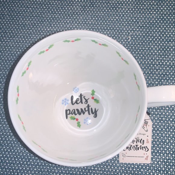 Holiday Dogs "Let's Pawty" Mug - New with Tags - Picture 5 of 6